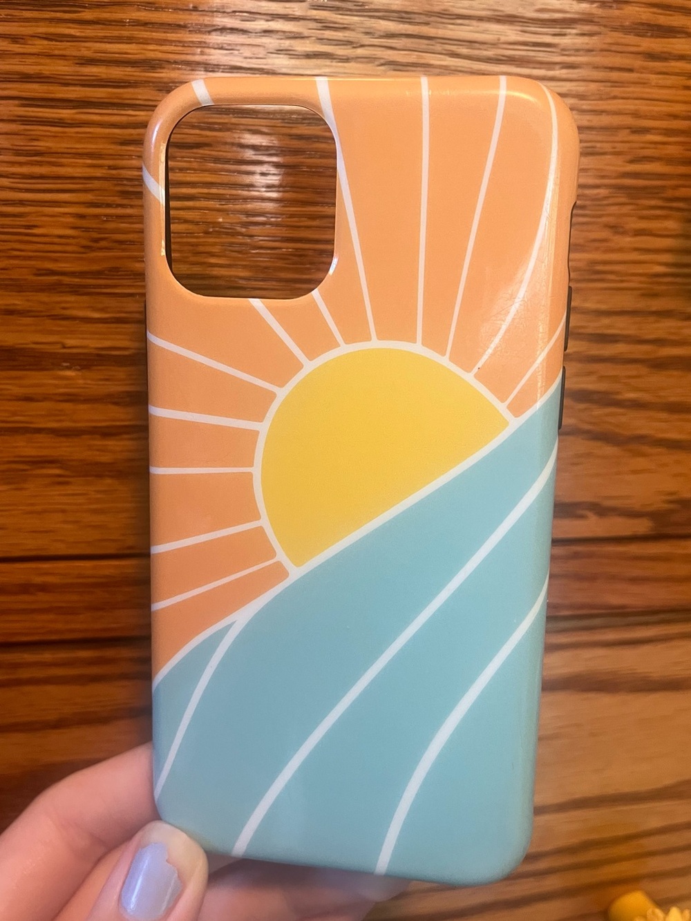 Casely Apple IPhone 11 Pro Sunrise Wave Case in Orange, Yellow & Blue